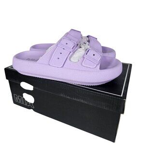 Mia Libbie Lavender EVA Slide Sandals Lightweight Comfort Slip-On Women's 7M